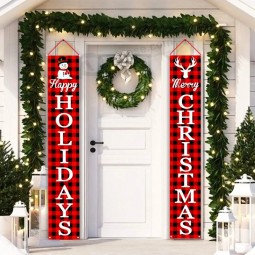 Weihnachten Outdoor hängendes Banner Veranda Couplet Banner Für Dekoration Zuhause Wand Tür Urlaub Party Banner