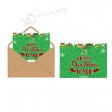Campioni gratuiti Stampa a colori di lusso personalizzata di alta qualità Buone feste Buon Natale con logo e busta