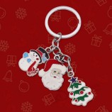 OEM Custom Hersteller Souvenir Geschenk kreative Geschenke frohe Weihnachten Schlüsselanhänger Santa Schneeflocke Weihnachtsbaum Schlüsselanhänger