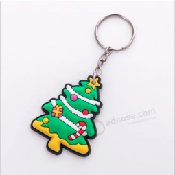Fabrik Großhandel benutzerdefinierte Cartoon Weihnachten Dekoration PVC Schlüsselanhänger PVC Schlüsselanhänger