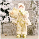 Allogogo 2023 Fiesta de Año Nuevo Decoración de Navidad Natale Figura de Muñeca Claus de Pie Figura Adornos de Navidad con Bolsa de Regalo