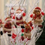 2024 Joyeux Noël Ornements Noël Cadeau Père Noël Bonhomme de neige Arbre Jouet Poupée Accrocher Décorations De Noël Pour La Maison Nouvel An Décor
