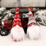 2023 Adornos colgantes para el árbol de Navidad Colgantes de muñeca de peluche sin rostro de tomte xmas gnomo sueco hechos a mano para decoración navideña