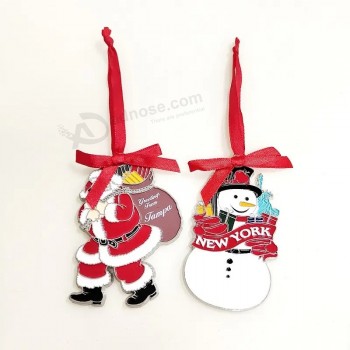 Diseño rápido gratuito de metal fundido adornos personalizados para el árbol de navidad para la promoción