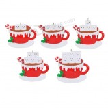 Famiglia personalizzata di 2 3 4 5 Ornamento con ciondolo di Babbo Natale fai-da-te Ornamento dell'albero di Natale Ornamento di Natale appeso