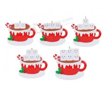Famiglia personalizzata di 2 3 4 5 Ornamento con ciondolo di Babbo Natale fai-da-te Ornamento dell'albero di Natale Ornamento di Natale appeso