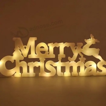 2024クロスボーダークリスマスデコレーションクリスマスリースアクセサリーメリークリスマス3次元レターライト