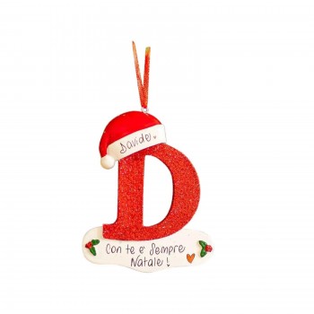 26ピースクリスマス26文字赤アクリルクリスマスツリーオーナメントレターハンギングペンダントオーナメント帽子付き