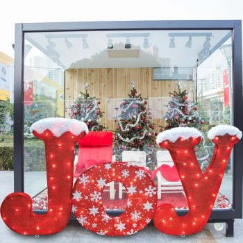 ラージクリスマスJOYレターサインレターオーナメント屋外屋内ホテルエントランスガーデンデコレーション
