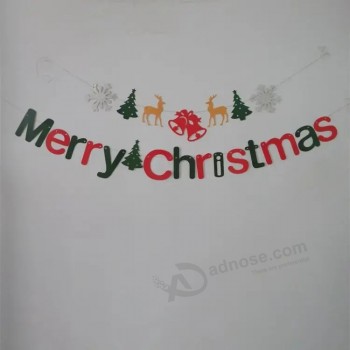 Hete verkoop Kerstmis Hangende Decoraties bunting met Vrolijke Kerstmisbrieven