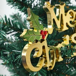 2023 Weihnachtsbaumschmuck kreative dreidimensionale Buchstaben Frohe Weihnachten Dekoration Anhänger