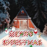Decorazione di festa Outdoor impermeabile in plastica pupazzo di neve lettere Yard Sign Decoration Natale