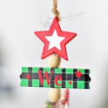 Albero di Natale Lettere Appese Tag di Legno Albero di Natale Ciondolo