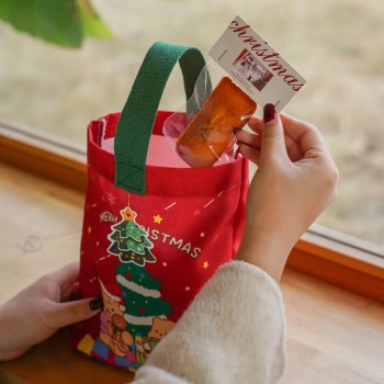 Nuovo sacchetto di tela di Natale personalizzato Biscotti cotti Lollipop sacchetto regalo