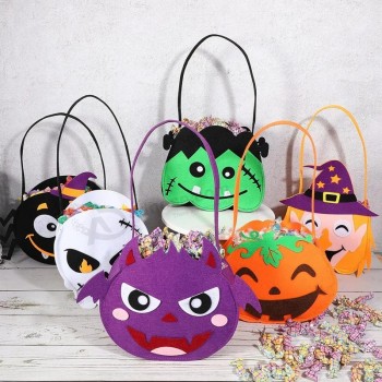 Joyeux Halloween Enfants Décorations Festival Thème Fête Fournitures Accessoires Vacances Citrouille Araignée Squelette Bonbons Sorceaux Sacs Ensembles