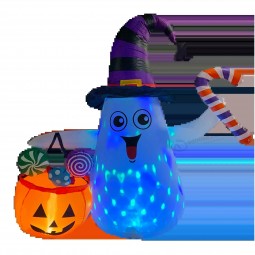 fantasmas de 5 pies calabaza de Halloween iluminados inflables decorativos de jardín inflables inflables soplados por aire de Halloween