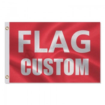 Impresión de logotipo personalizado Bandera exterior 3x5 Promocional de doble cara 3x5ft Bandera publicitaria del país American Us USA Run Election