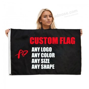 2024 Promotional Sublimation Fabric Polyester Cotton Advertisement Flag 3x5 Display Campaign Custom Flag With Logo Custom Print