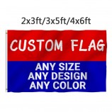 Progetta la tua bandiera 3x5ft e striscioni logo promozionale 3x5 ft bandiera personalizzata con logo stampa personalizzata