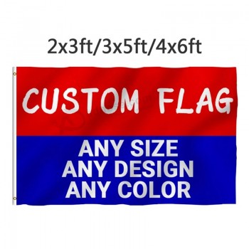 Projete sua própria bandeira 3x5ft e banners promocionais 3x5ft logotipo personalizado bandeira personalizada com logotipo impressão personalizada