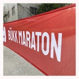 Banner publicitario de malla de valla de pvc al aire libre de impresión digital de gran tamaño de color personalizado con ojales
