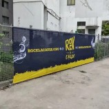 Banner de poliéster de malla publicitaria personalizada Banners de sublimación impermeables Banner de valla de tela de impresión de 5 metros