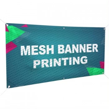 Produttori Personalizzato Pvc Flex Vinile Logo Banner Mesh Fence Banner Stage Outdoor Stampa Segni