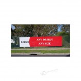 Op maat gemaakte buitenreclame achtergrondbanner met doorvoertules voor evenement of feest