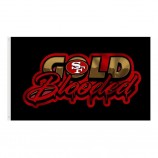 Schnelle Lieferung benutzerdefinierte 100d Polyester 3 * 5FT SF San Francisco 49ers NFL Fußball Team Flaggen Banner