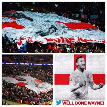 Stampa del prezzo Banner gigante Personalizzato Sport Ground Crowd Tifo Flag Printing