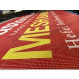 Su misura dimensioni esterne mesh banner segni in pvc materiale sfondo mesh banner per la formazione pubblicità