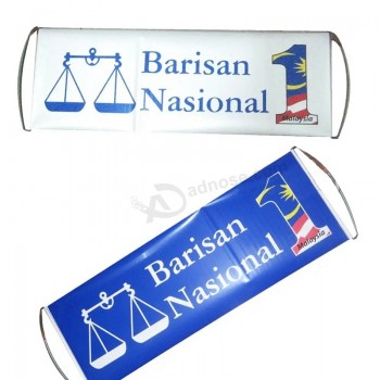 Malaisie vente chaude logo personnalisé Roll Up rétractable tenu à la main Fan de sport Cheering Scrolling Banner avec haute qualité et n’importe quelle taille