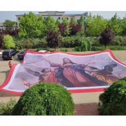 Campaña de tela de poliéster de algodón de impresión personalizada grande grande de alta calidad Bandera gigante