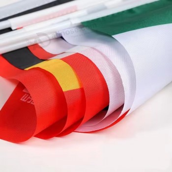 100% poliestere Mini bandiera a mano paese rosso bianco verde Bandiere personalizzate 3 * 5ft 90 * 150cm mano sventolando bandiera tenuta
