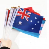 14cm petite main agitant tenu drapeau personnalisé Mini National Drapeau à main