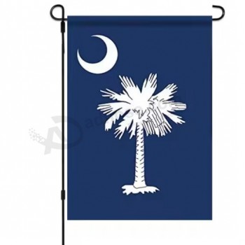 Bandera del jardín estatal de Carolina del Sur 12x18 pulgadas poliéster impreso a doble cara