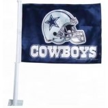 Kundenspezifische Polyester bedruckte Dallas Cowboys Auto Flaggen