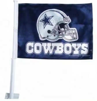 Kundenspezifische Polyester bedruckte Dallas Cowboys Auto Flaggen
