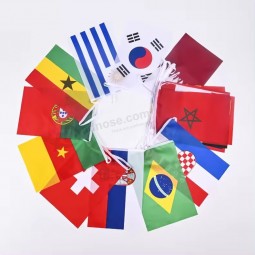 Commercio all'ingrosso Custom Countries Bunting Flag 14x21cm String Bands con alta qualità e qualsiasi dimensione