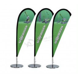 Factory Customized Logo Advertising Mini Teardrop Desk Stand Flying Table Beach Banner Flag