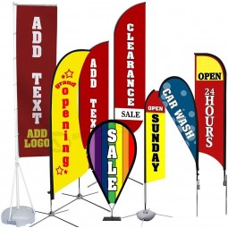 Outdoor Advertising Cheap Beach flag Flying Banner tear drop flag and feather flag banner printing