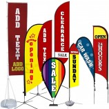 Pubblicità all'aperto Bandiera da spiaggia a buon mercato Flying Banner bandiera a goccia e stampa di bandiera di piume