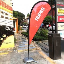 Entrega rápida Durabilidad al aire libre banner a prueba de viento lágrima lágrima banderas de playa banners publicidad personalizada banderas de plumas