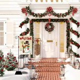 Nieuwe producten winter vakantie decoratieve 100% polyester kersttuin vakantie huis vlag