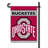 Aangepaste NCAA Ohio State Buckeye dubbelzijdige huisvlag Tuinvlag