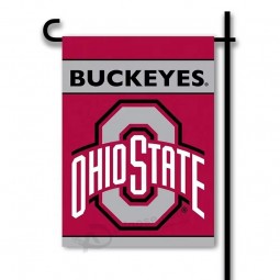 Benutzerdefinierte NCAA Ohio State Buckeye doppelseitige Hausflagge Gartenflagge