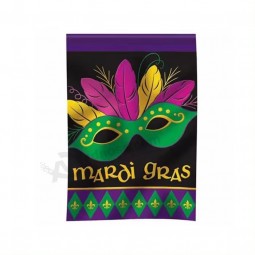 Kundenspezifisches Design Mardi Gras Gartenhaus Flagge doppelseitig