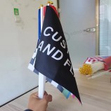 도매 사용자 정의 미니 인도 유럽 축구 연합 손 파티 이슬람 깃발을 흔드는
