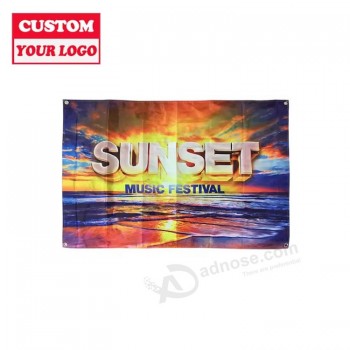 Hoge kwaliteit Lage prijs promotionele sport aangepaste logo sublimatie vlag vlaggen promotie