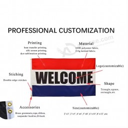 Förderung im Freien benutzerdefinierte Flagge 3x5ft Sublimation blank kundenspezifisches Banner personalisiertes Design Jedes Logo fliegend 3x5 Ft benutzerdefinierte Flagge